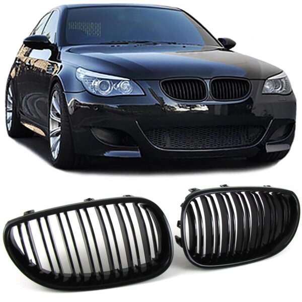 BMW 5 Serie grill glans zwart